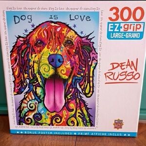Dog Puzzle - 300 Piece Colorful Jigsaw done one time and put back in box